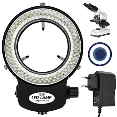 Bild av Tiamu LED ringljus, industrikamera, 144 mikroskop, kamera, pärlor, ljus, ringbelysning, dimbar, 0100% justerbar för ringbelysning