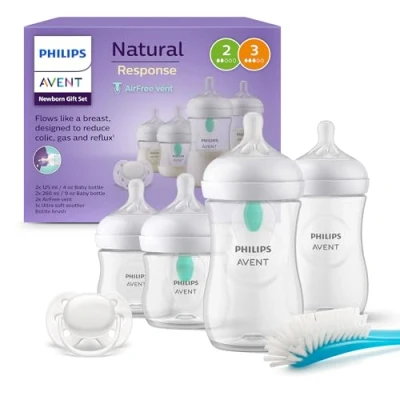 Bild av Philips Avent Natural Response Nappflaskor Startpaket med AirFree Vent Newborn