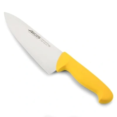 Bild av Arcos 290700 Series 2900 kock knivblad nitrum 200 mm (7,87 tum) handtag polypropylen gul färg, 18/8 rostfritt stål