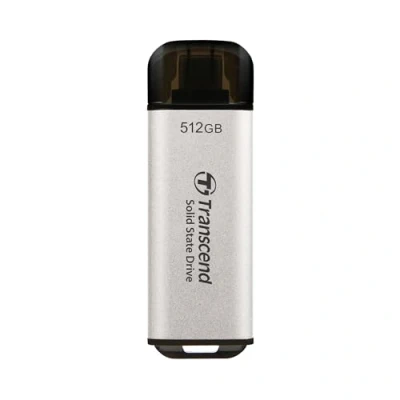 Bild av Transcend Portable SSD ESD300S 512 GB USB Type C 10 Gbit/s PS4/PS5 kompatibel, silver TS512GESD300S