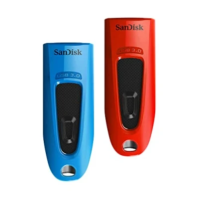 Bild av SanDisk Ultra 32 GB USB Flash Drive 3.0 Up to 130 MB/s Read Twin Pack, Red/Blue