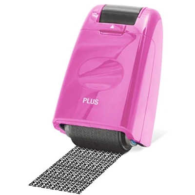 Bild av PLUS JAPAN, Guard Your ID Kamouflage rullstämpel i rosa, 1 pack (1 x stämpel)