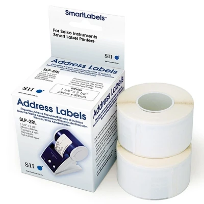 Bild av Seiko Instruments SLP 2RLH Vit 28 x 89 mm 520 etikett (er) (2 rulle/rullar 260) adresslappar för Smart Label Printer 100, 120, 200, 220, 240