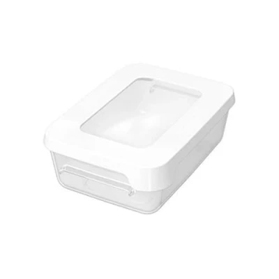 Bild av GastroMax Matförvaringsbehållare Lufttät + Läckagesäker Plastbehållare med Lock Modulär BPA fri Mikrovågsugnsbehållare Fönster 0,3 L Transparent