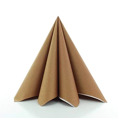 Bild av Sovie Horeca Airlaid servetter, 40 x cm, högkvalitativa engångsservetter, extremt absorberande och tygliknande, perfekt för bröllop fester, 50 stycken (bronsfärgade)