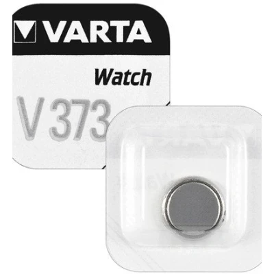 Bild av Varta V373 silveroxidbatterier, knapp/mynt, 1,55 V, 1,6 mm, 9,5 mm