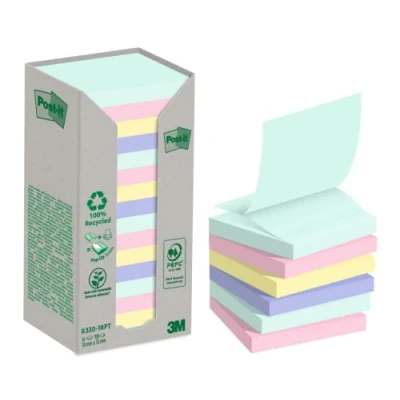 Bild av Post it Z notes genbrug 76x76mm (pakke a 16 blokke)
