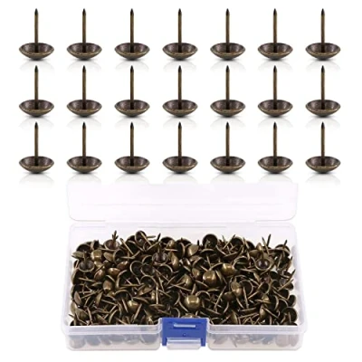Bild av CZ Store Brons Tapetseringsspik ✮LIVSTIDSGARANTI✮ Dekorativa stift för Fåtölj, Möbler, Soffa, Sittplatser, Heminredning, Ram Vintage, Mässingsfinish 150 pack
