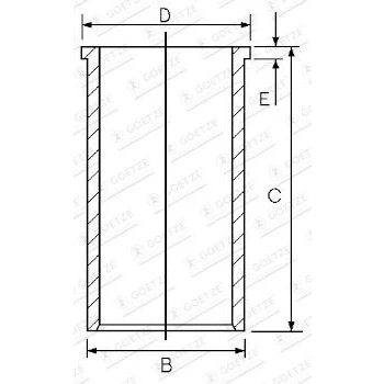 Bild av Cylinderhylsa GOETZE ENGINE 14 020610 00