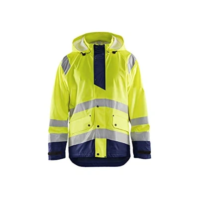 Bild av REGNJACKA 4323 2000 VARSEL LEVEL 1 VARSELGUL/MARINBLÅ XL Beijerbygg Byggmaterial