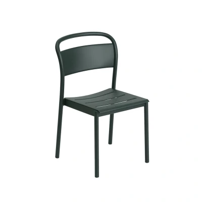 Bild av Muuto Linear Steel Side Chair Trädgårdsstol Dark Green L49,6 x D54 H85,1 cm