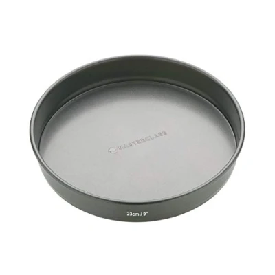 Bild av MasterClass smörgåsburk, 23 cm rund kakform, med lös bas, non stick robust 1 mm tjockt kolstål, PFOA fri, cm, svart