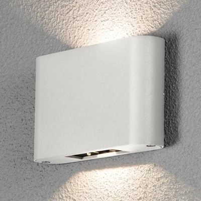 Bild av Konstsmide LED utomhusvägglampa Chieri 2 lampor 18 cm vit