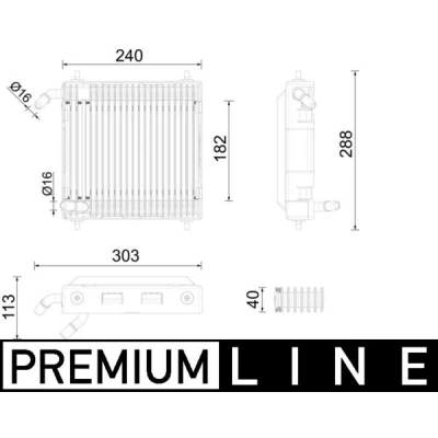 Bild av Oljekylare, motor MAHLE CLC 291 000P