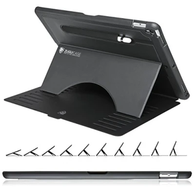 Bild av ZUGU iPad Pro 12.9 Case 2017/2015 2 &amp; 1 Generation fodral Ultra slimmat skyddshölje Apple Pencil Ficka Bekväm 10 vinkels Magnetic Stativ Skal automatisk vila/väckning [ Svart ]