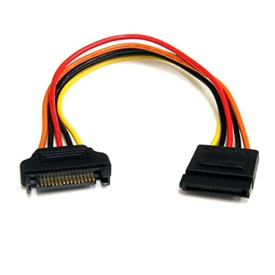 Bild av StarTech.com 20 cm SATA strömförlängning kontakt/uttag seriell ATA strömförlängningskabel