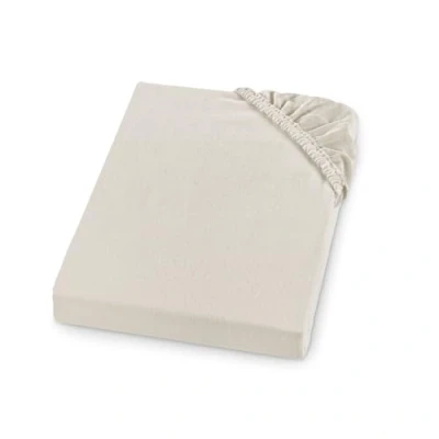 Bild av sleepling Dra på lakan av bävernylon, tillverkat i Tyskland, 100 % bomull, för madrasser med upp till 23 cm höjd, elastiskt band runt om, Ökotex, tvättbart 60 grader, 120 x 200 cm, gräddvitt