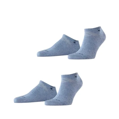 Bild av Burlington Everyday 2 pack herr sneakerstrumpor av mjuk kammad bomull, Blå (Light Jeans 6662), 40 46 EU