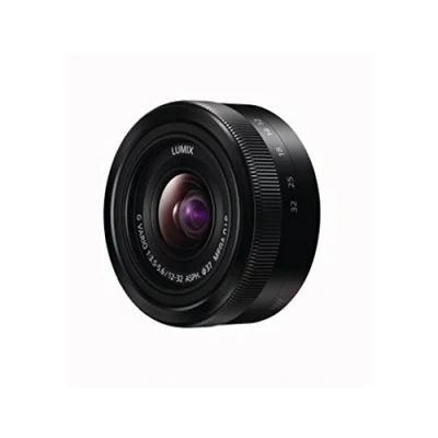Bild av Panasonic 12 32 mm vidvinkelzoom för kameror i G serien (MEGA O.I.S bildstabilisator, 2 asfäriska linser), svart