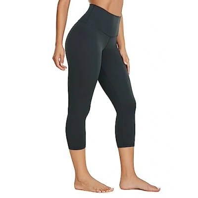 Bild av CRZ YOGA Butterluxe, capri, träningsleggings för kvinnor, 43 cm, loungeleggings, mjuka yogabyxor, Melanit, 38 SE