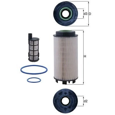 Bild av MAHLE ORIGINAL KX 403/1KIT Filtre à Carburant Cartouche filtrante MERCEDES BENZ: ACTROS MP4, AROCS, ANTOS