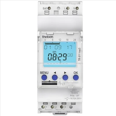 Bild av Theben 6220130 TR 622 top3 digital 2 kanals timer med externa ingångar och appprogrammering, perfekt för lysdioder,