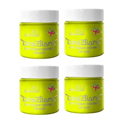 Bild av 4 x La Riche Directions semi permanent hårfärg 100 ml badkar fluorescerande gul