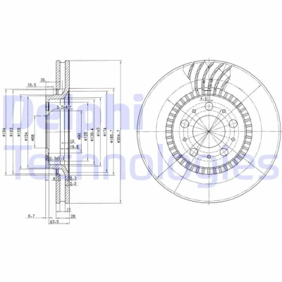 Bild av Bromsskiva DELPHI BG9514