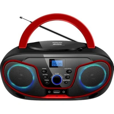 Bild av Silva Schneider MPC 19.4 USB CD radio FM AUX, CD, svart, röd, 1901851