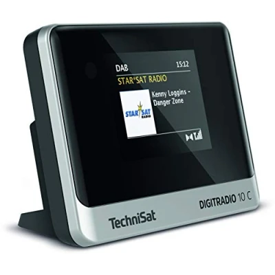 Bild av TechniSat DIGITRADIO 10 C DAB+ digital radioadapter (färgskärm, Bluetooth, fjärrkontroll, väckarklocka, idealisk för uppgradering av befintliga HiFi system) svart/silver