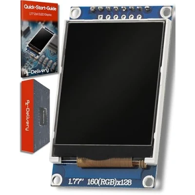 Bild av AZDelivery SPI TFT skärm med 1,77 tum och 128x160 pixlar kompatibel Arduino Raspberry Pi e book!