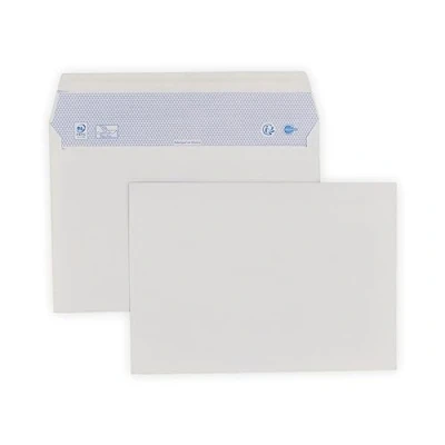 Bild av kuvert 50 A5 post C5 vitt papper 90 g storlek 162 x 229 mm med tejpstängning