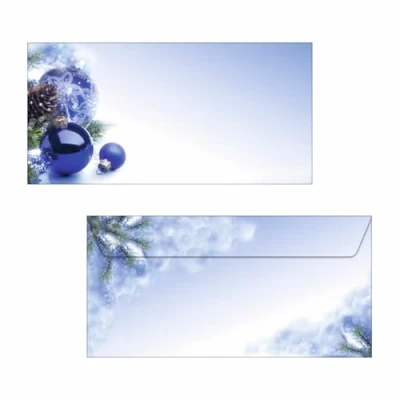 Bild av Sigel DU036 kuvert jul &quot;Blue Harmony&quot;, DIN lång, 50 stycken