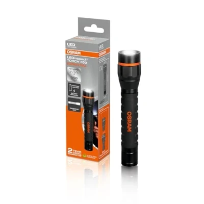 Bild av OSRAM LEDinspect TORCH 350 ESSENTIAL, zoomfunktion, lm ljusstyrka, 6500K, 3 ljuslägen, LED inspektionslampa