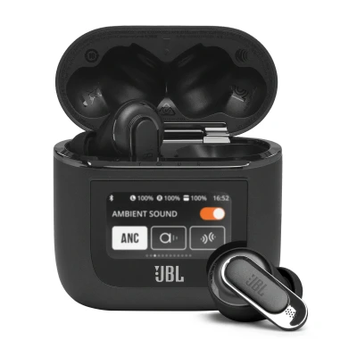 Bild av JBL Tour Pro 2, trådlösa Bluetooth hörlurar med brusreducering och handsfree samtal, upp till 40 timmars batteritid, svart