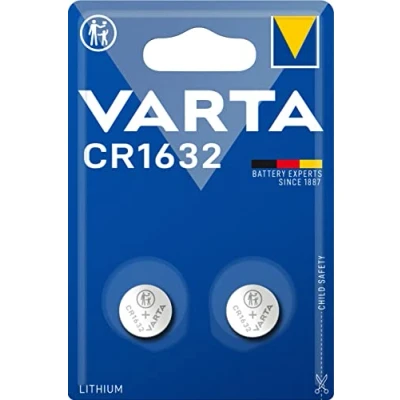 Bild av VARTA Batterier Electronics CR1632 litiumknappceller (förpackning med 2, i originalblisterförpackning)