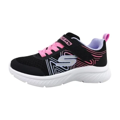 Bild av Skechers Unisex barn Microspec Plus Swirl Sweet Sneaker, Svart/Multi, 31 EU