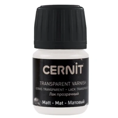 Bild av Cernit CE3050030001C vattenbaserad flasklack, mycket motståndskraftig, 30 ml, perfekt för målning, gör det själv och pysselprojekt, matt transparent, 1 styck