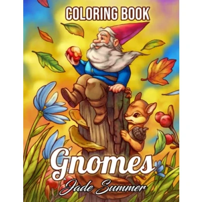Bild av Gnomes: A Fantasy Coloring Book for Adults and Kids with Adorable Characters, Whimsical Scenes, More!