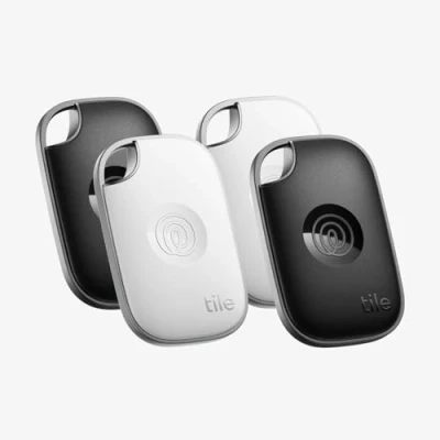 Bild av Tile by Life360 Pro (2024) najmocniejszy lokalizator Bluetooth do znajdowania kluczy, torebek i innych rzeczy. Zgodność: iOS Android. Znajdowanie telefonu. 4 szt. w zestawie (czarny/biały)
