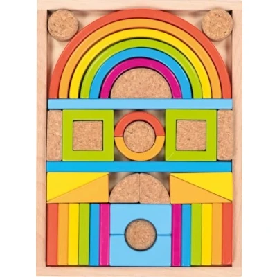 Bild av Goki Wooden Building Blocks Color 41 pcs.