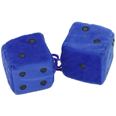 Bild av Sumex DADOS40 plyschkorg med prickar, blå/svart, 7 x cm