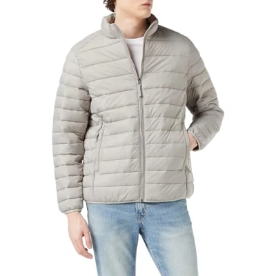 Bild av Amazon Essentials lättviktig vattentålig pufferjacka för män (finns i stora och långa), ljusgrå, X Large