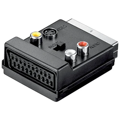 Bild av Scartadapter speciell kontakt/uttag 3 x RCA uttag och 4 pol. mini DIN