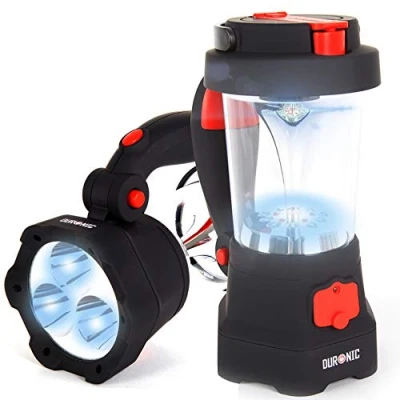 Bild av Duronic Hurricane 4 i 1 Lykta Campinglampa LED lampa Strålkastare Ficklampa Dynamo Vev laddning &amp; USB Power Bank Nödlampa Portabel Kompakt För Camping, Vandring Fiske