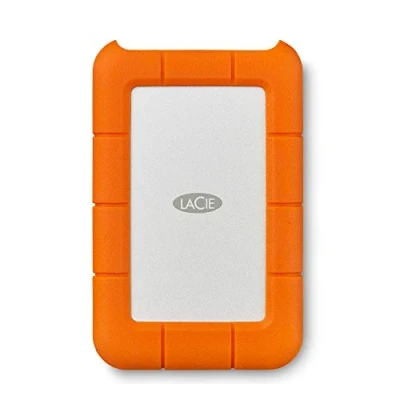 Bild av LaCie Rugged USB C, 1TB, Bärbar Extern Hårsddisk, stöttålig, damm och regntålig, för Mac PC, inkl. C utan A kabel, 1 månad Adobe CC, 3 års Rescue Service (STFR1000800)