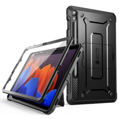 Bild av SUPCASE Fodral för Samsung Galaxy Tab S9 FE 10,9 tum (2023 Release), med Inbyggt Skärmskydd, Stöd och Pennhållare, Robust Helkroppsskydd (Svart)