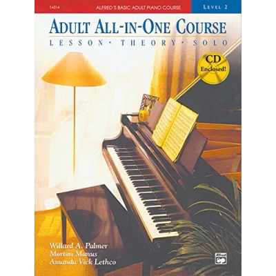 Bild av Alfred&#039;s Basic Adult All In One Course 2: Lesson * Theory Solo, Book &amp; CD