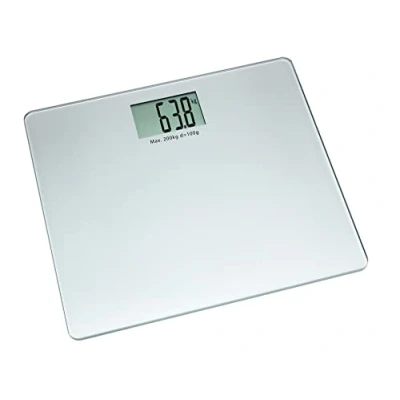 Bild av TFA Dostmann Digital XXL personvåg BIG STEP, 50.1010.54, av glas, upp till 200 kg, extra platt design, bred slitbana, silver