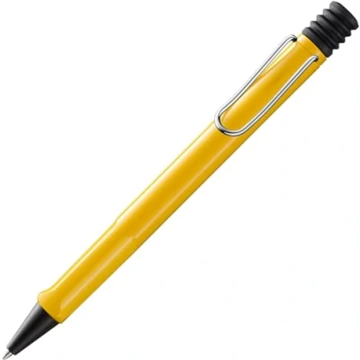 Bild av Lamy safari gul kulspetspenna tidlös klassisk kuli med ergonomiskt handtag och robust ASA plast inkl. stor kapacitet gruva M 16 i linjebredd blått